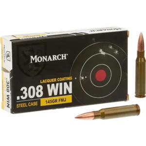 308 WIN 175 GR FMJ Sierra Matchking 500 RDS 2751 FPS NEW BRASS