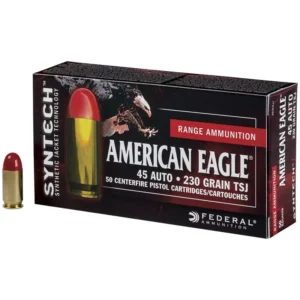 Federal American Eagle Syntech, .45 ACP, 230 Grains, TSJ, 50 Rounds